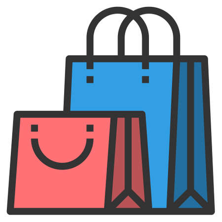 SHOPPING Icon Vector Symbol  Simple Design For Using In Graphics Web Reportのイラスト素材