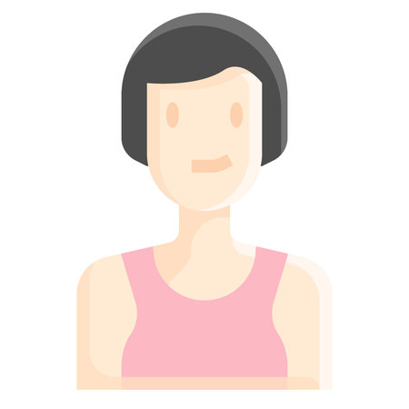 People Icon Girl Vector .のイラスト素材