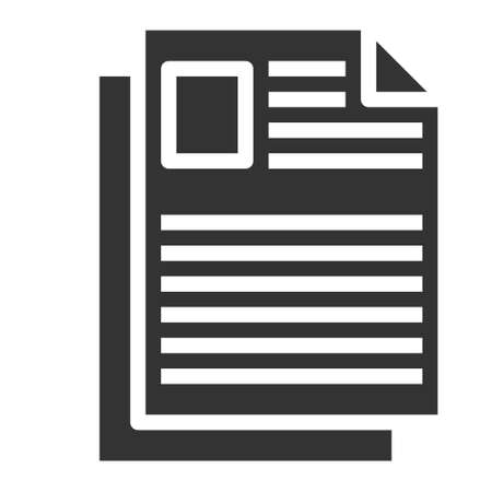 Paper Solid Icon Vector Illustrationのイラスト素材