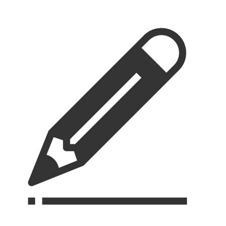 Pencil Solid Icon Vector Illustrationのイラスト素材