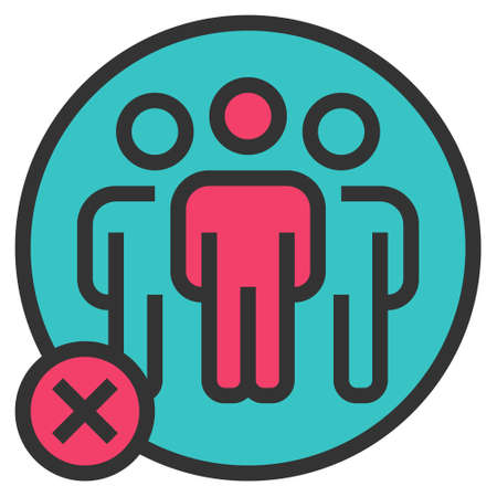 Avoid Crowd People Icon vector illustrationのイラスト素材