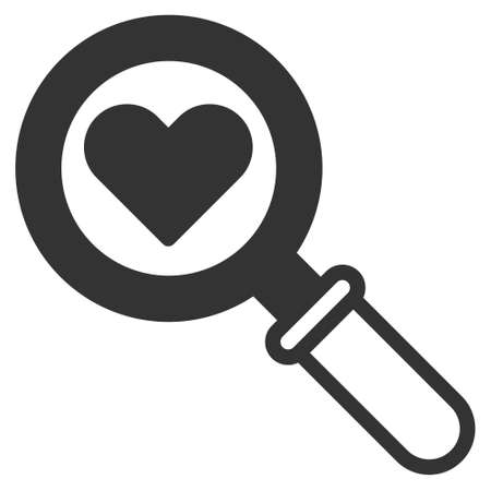 Search Love icon solid   vector illustrationのイラスト素材