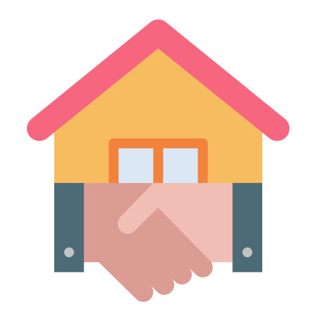 agreement flat color icon vectorのイラスト素材