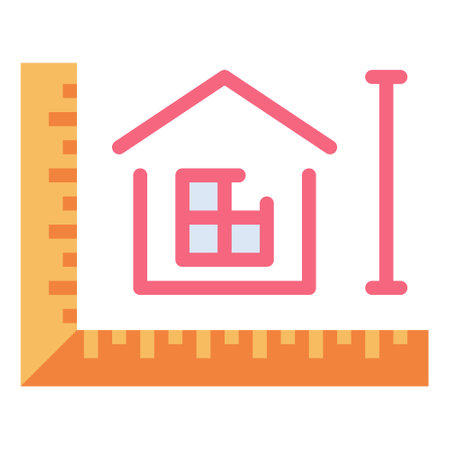 measure flat color icon vectorのイラスト素材