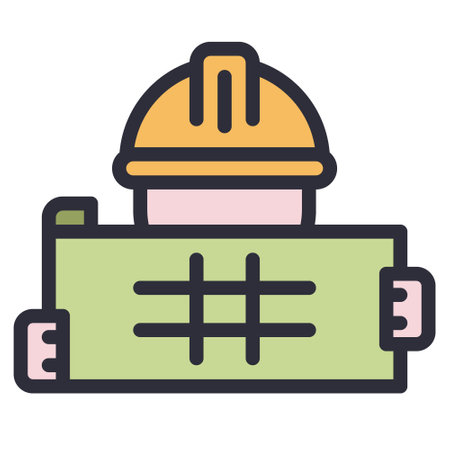 architect line icon vector , homeのイラスト素材