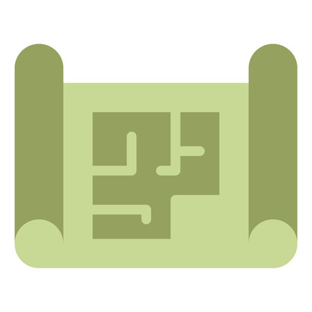 blueprint flat color icon vector