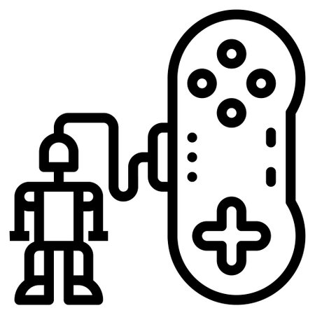 robot icon line vector illustrationのイラスト素材