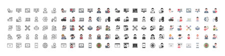 kids coding icon vector, computer,programming, development, student