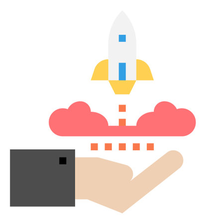 grow flat icon business vector illustrationのイラスト素材