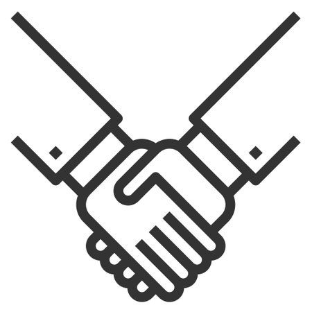 AGREEMENT LINE ICON VECTOR , Business Iconのイラスト素材