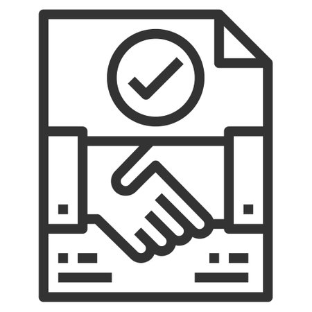 DEAL LINE ICON VECTOR , Business Iconのイラスト素材