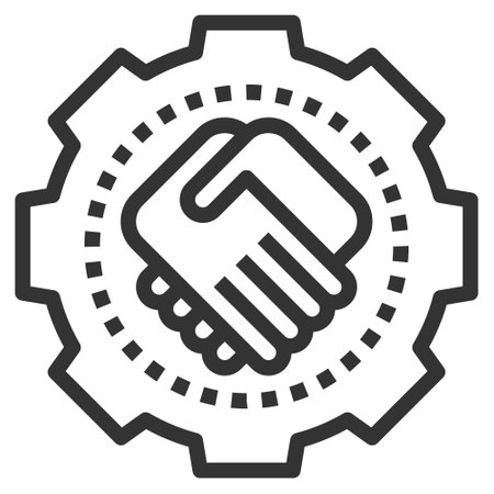 TOGETHER LINE ICON VECTOR , Business Iconのイラスト素材