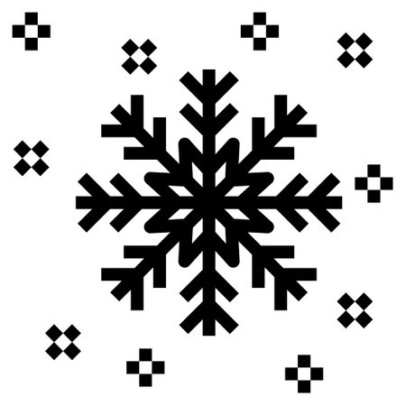 Snowflake  icon solid vector .のイラスト素材