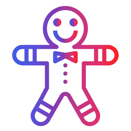 gingerbread gradient icon vector .のイラスト素材