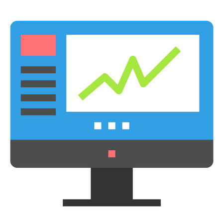 DESKTOP ICON FLAT COLOR VECTOR .のイラスト素材