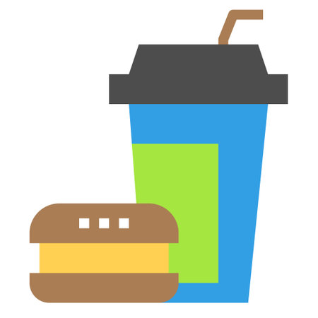 FAST FOOD ICON  vector illustration .のイラスト素材