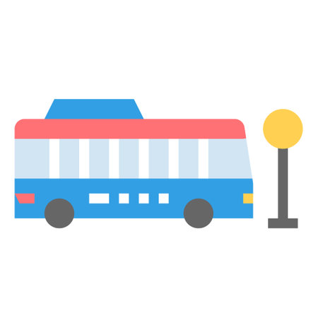 TRANSPORT BUS ICON  vector illustration .のイラスト素材