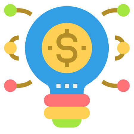 innovation icon flat color vector illustration . business symbolのイラスト素材