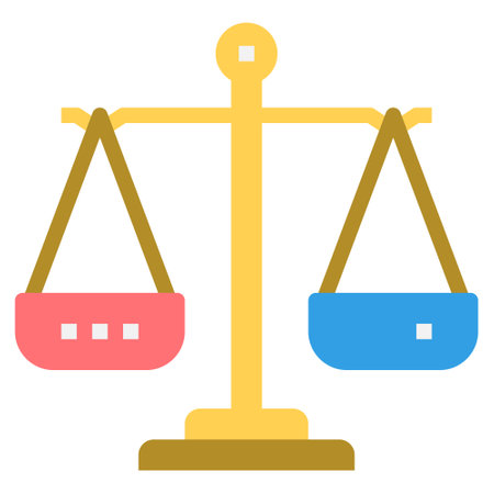 balance icon flat color vector illustration . business symbolのイラスト素材