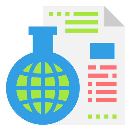 global research icon flat color vector illustration . business symbolのイラスト素材