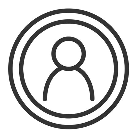 User profile line icon. User sign vector graphics, a linear pattern on a white background, eps 10.のイラスト素材