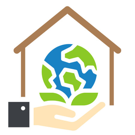 eco house icon vector sign symbol graphic  illustration,のイラスト素材