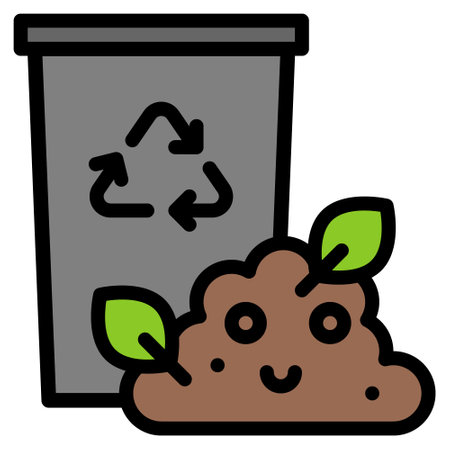 compost Icon Best Quality Outline Symbol Icon Vector Illustrationのイラスト素材
