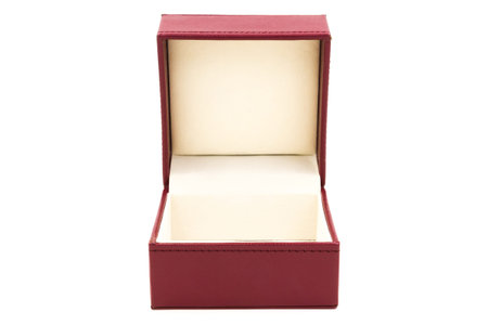 red  gift box isolated on white background