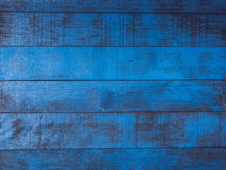 Old blue wood texture background.の写真素材