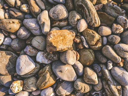 Stones on the beach,Pebbles as abstract backgroundの写真素材