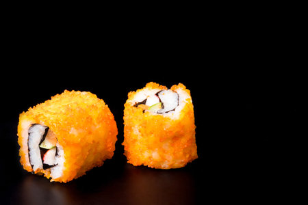 Sushi, japanese food, california roll on white background.の写真素材
