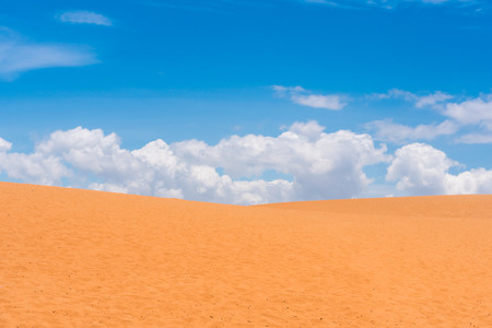 Yellow sand dunes in Mui Ne is a popular tourist destination of Vietnamの写真素材