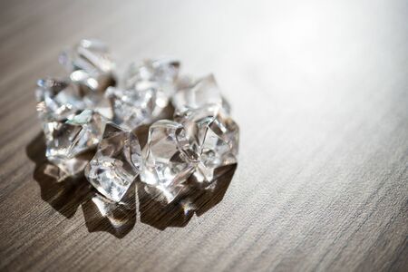Shiny diamond on woodenの写真素材