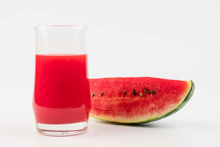 A refreshing summer drink of watermelon juice.の写真素材