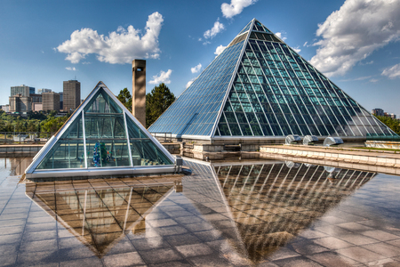 Edmontons most iconic public structure  The Muttart Conservatory のeditorial素材