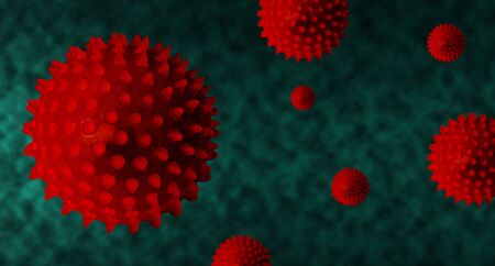 COVID-19 coronavirus pandemic background. Concept of virus spread with copy space.の写真素材