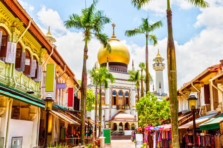 Masjid Sultan Mosque in Kampong Glam is a national monument in Singapore with a long history dating back to 1824.のeditorial素材