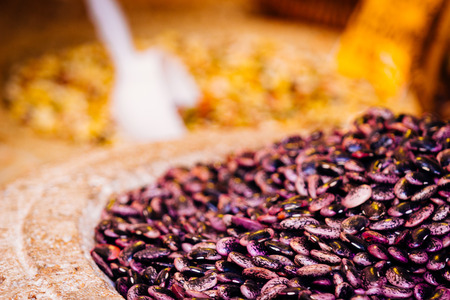 Umbria, Italy. Legumes close up, Castelluccio di Norciaの写真素材