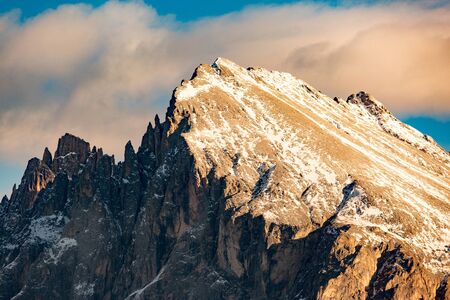 Siusi, Dolmites Alps Landscape, Trentino Alto Adige, Italyの写真素材