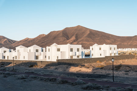 Modern buildings at Playa Blanca, Lanzarote, Canary Islands.