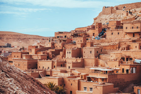 Ait ben Haddou, ancient city built in the Sahara desert, Moroccoの写真素材