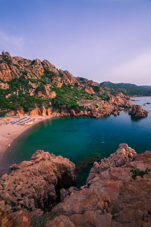 Most beautiful island in Europe. Clearest water in the Mediterranean Sea. Costa Paradiso. hidden gem in sardinia.の写真素材