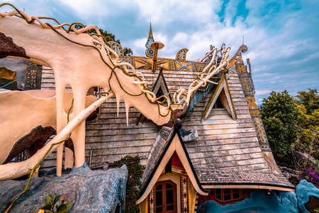 DALAT, VIETNAM. January 23, 2019. Hang Nga guesthouse, Crazy House, in Dalat, Vietnam. It is designed and constructed by Vietnamese woman architect Dang Viet Ngaのeditorial素材