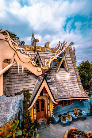 DALAT, VIETNAM. January 23, 2019. Hang Nga guesthouse, Crazy House, in Dalat, Vietnam. It is designed and constructed by Vietnamese woman architect Dang Viet Ngaのeditorial素材