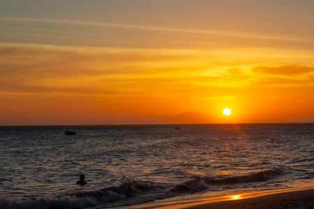 Sunset in Mui Ne beach, Phan Thiet, Southern Vietnam - Asia.の写真素材