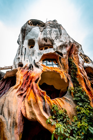 DALAT, VIETNAM. January 23, 2019. Hang Nga guesthouse, Crazy House, in Dalat, Vietnam. It is designed and constructed by Vietnamese woman architect Dang Viet Ngaのeditorial素材