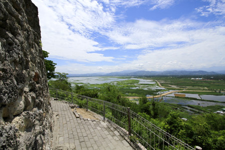 A Portuguese heritage fort near Limboto lake, Gorontalo, Indonesia.の写真素材