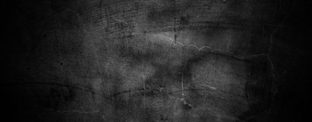 Horror Cement Texture. Grunge scary background. Wall Concrete Old black