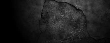 Old Grunge Background, Dark Cement With Cracksの写真素材