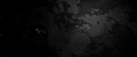 Horror Cement Texture. Grunge scary background. Wall Concrete Old blackの写真素材